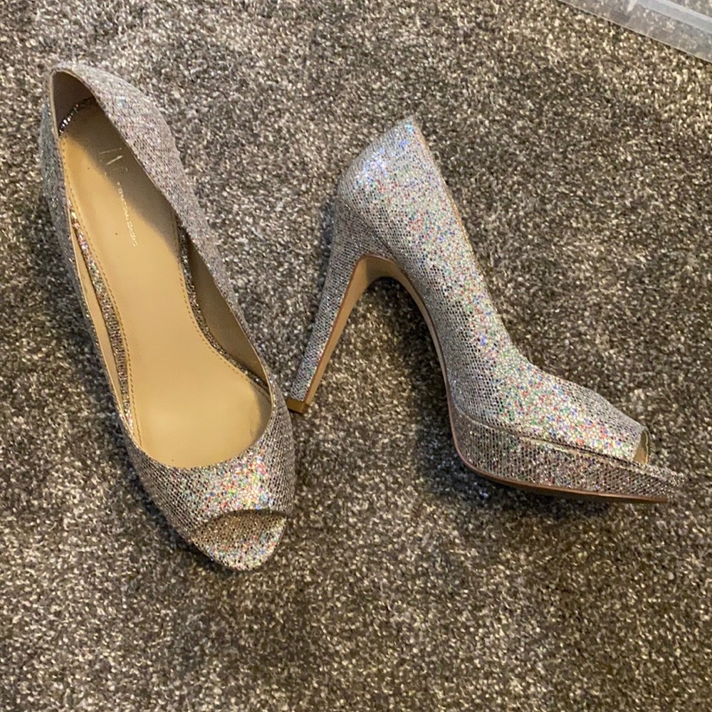 Gorgeous sparkling multicolored INC heels